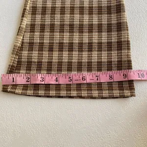 Stitch & Pine Brown Plaid Flare Pants Women’s Small Retro Stretch thumbnail 6