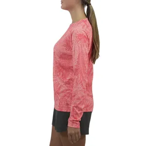 Reel Life Womens T-Shirt Size S Coral Long Sleeve UV Fishing Active Relaxed Fit thumbnail 3