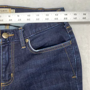 Carhartt Jeans womens Size 4 Slim Fit Skinny Leg Dark Blue Denim Jeans‎ Regular thumbnail 2