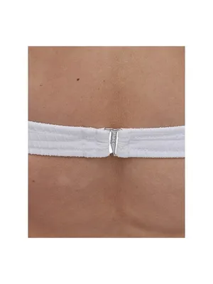DKNY Textured Molded Balconette Bikini Swim Top DIMTS470 White L thumbnail 7