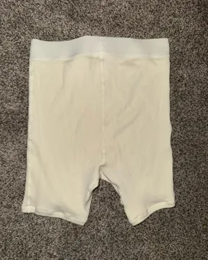 SKIMS Cotton Rib Boxer Shorts in Bone thumbnail 2