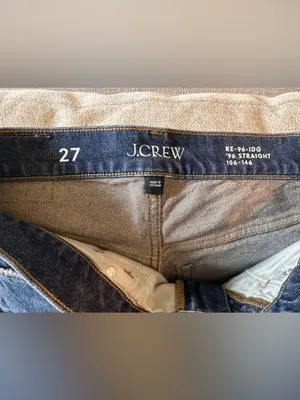 J. Crew 1996 Straight Leg Jeans Dark Wash Blue Denim Size 27 NWOT thumbnail 4