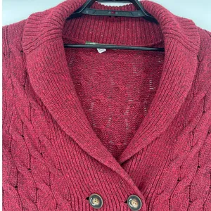 Eddie Bauer Cable Knit Angora Cardigan Womens Sweater Sz SP Fisherman Preppy thumbnail 3