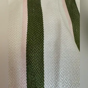 Astier New York Amal Striped Maxi Dress Pink Green XS Ruffle 100% Silk $595 thumbnail 13