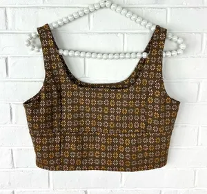 Altar’d State Boho Floral Knit Crop Top Size M thumbnail 1