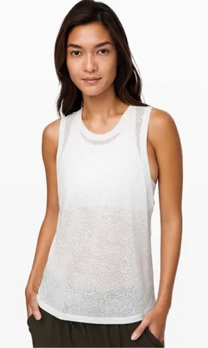 Lululemon Timeless Classic Tank White Athletic Sheer Sleeveless Shirt Racerback thumbnail 1