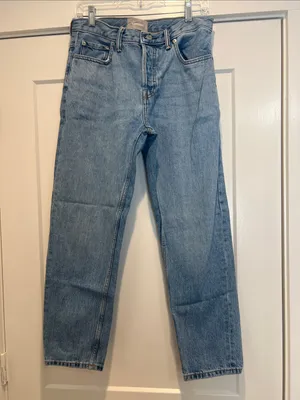 Everlane O-S Boyfriend Straight Light Blue Denim Jeans size 27. thumbnail 2