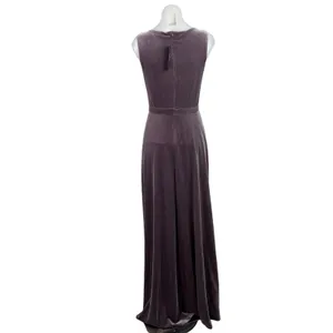 NEW Lulus Beautiful Night Dusty Purple Velvet Sleeveless Maxi Bridesmaid Dress S thumbnail 3