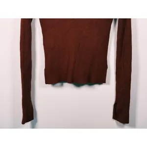 Abercrombie & Fitch Slim Button Up Ribbed Cardigan Small Brown Quiet Luxury Fall thumbnail 10