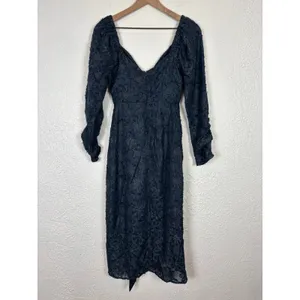 ASTR The Label Terese Metallic Floral Long Sleeve Cocktail Dress Size XS NWT thumbnail 5