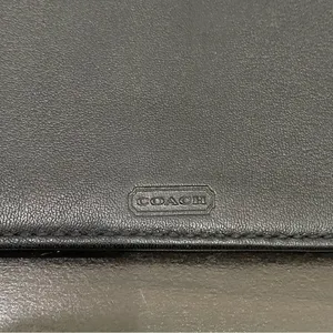 COACH Black Leather Bifold Checkbook Insert Wallet thumbnail 7