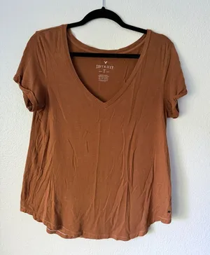 American Eagle Soft & Sexy Loose fit V-Neck Tee thumbnail 1