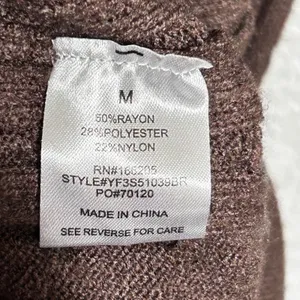 Lucky Brand Cottage Academia Sweater Dress M Brown Cable Knit Coastal Cowgirl thumbnail 6