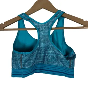 Under Armour Sports Bra‎ Womens XS Blue Racerback Stretch Athleisure Clean Girl thumbnail 4