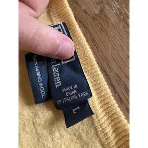 Polo By Ralph Lauren 100% Merino Wool Sweater Size Large Italian‎ Yarn Preppy thumbnail 6