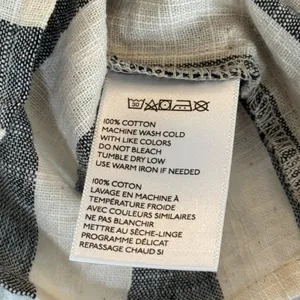 Ecote Wrap Top Black Ivory Stripe Cotton Tie Waist‎ Short Sleeve S Boho thumbnail 4