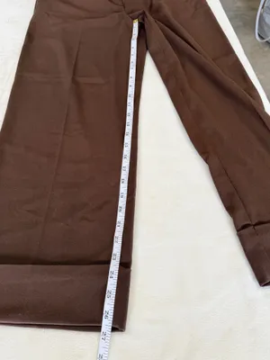 Women's LOFT Brown Cuffed Dress Pants thumbnail 5