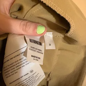 NWT Reformation Tan Pull On Pants thumbnail 5