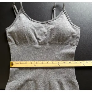 Seamless Womens Slim Fit Yoga Romper M Gray Heathered Slim Fit Modern Bodyshaper thumbnail 6