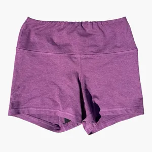 FLEO High Rise Biker Shorts Purple Heather Booty Shorts Small Athletic Gym Yoga thumbnail 2