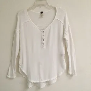 ‎Free People we the free Ivory Sunday Henley XS thumbnail 2