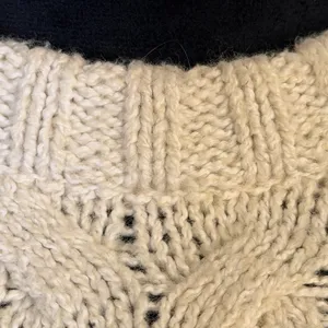 J. Jill Cream & Navy Striped Crew Pullover Preppy Cable Knit Raglan Sweater XS thumbnail 5