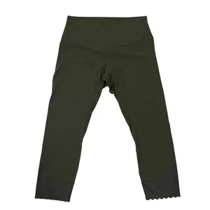 Lululemon Wunder Under HR Crop 25” Scallop Olive Green Full On Luxtreme Size 12 thumbnail 2