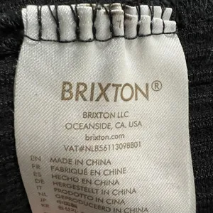 Brixton Sweater Womens Small Black Corduroy Crewneck Pullover Emo Goth Dark thumbnail 7