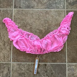 Skims Romance Chiffon Crop Top Bubblegum Size XXS thumbnail 6