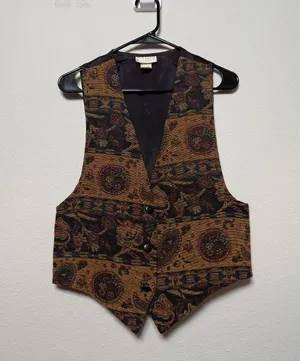 Vintage 90s Embroidered Design Vest thumbnail 4