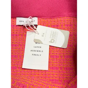 Free Assembly Pink Orange Textured Knit Mini Sweater Skirt Size Medium NWT‎ thumbnail 7
