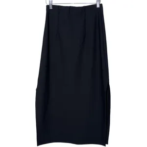NEW Abercrombie & Fitch Black Polyester Side Slit Long Maxi Skirt Womens Size S thumbnail 2