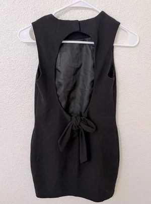 ASOS Open Back Bow Mini Dress Size 4 thumbnail 1