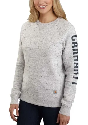Carhartt Heather Crew Neck Logo Spell-out Casual Loungewear Sweatshirt Top S thumbnail 1
