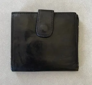 Women's Black Leather Wallet One Size thumbnail 1