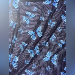 Blue Butterfly Print Skirt Set Size M thumbnail 3