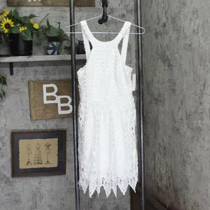 NWT City Studio Junior Sheath Crochet Lace Skater Dress 6642GX1AT1 White 5 thumbnail 3