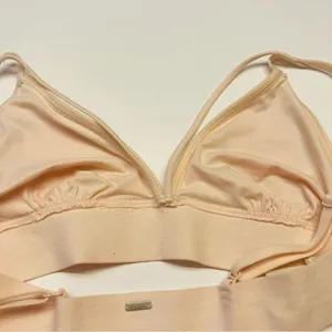 PINK Victoria's Secret Bralette Sz Small Peach Floral Embroidered‎ Star Mesh NEW thumbnail 12