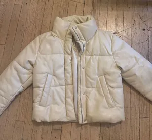 Abercrombie & Fitch Cream Puffer Jacket thumbnail 1