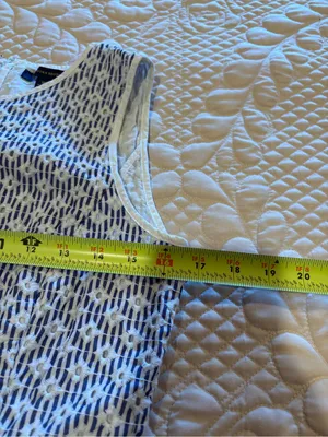 Brooks Brothers Broderie Anglaise Mini Dress Blue White Eyelet Embroidered Sz 10 thumbnail 12