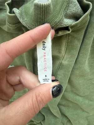 Anthropologie Daily Practice Terry Mini Dress - Moss, Size Small thumbnail 6