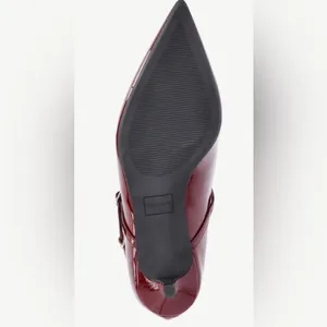 SCOOP Womens Pointed Toe Kitten Heel Shoes Size 6 1/2 Dark Burgundy New thumbnail 5