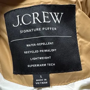 J.Crew Cropped puffer jacket with PrimaLoft Large thumbnail 5