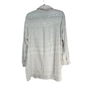 Cupshe Womens White‎ Geometric Print Button Down Shirt Dress Cover Up Size S thumbnail 9