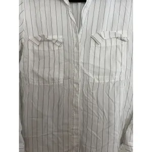 Aritzia Babaton Utility Button Up Relaxed Drapey Twill Shirt Striped Women's Sm thumbnail 9