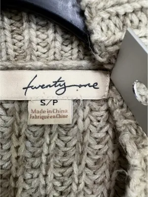 Women’s S Beige Twenty One Open Front Knit Sweater Vest Cardigan thumbnail 5