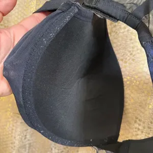 Victorias Secret Very Sexy Pushup Navy Blue Black Lace Rhinestone Bra 38DD thumbnail 9