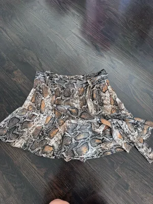 ZARA Snake Print Skirt thumbnail 4