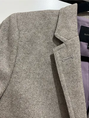 Banana Republic Women's Herringbone Blazer - Light Brown Tweed Herringbone thumbnail 4