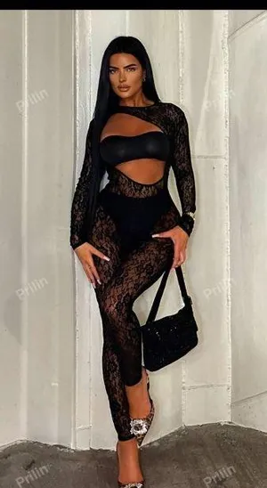 Boutique Black Sheer Lace Cutout Jumpsuit thumbnail 2
